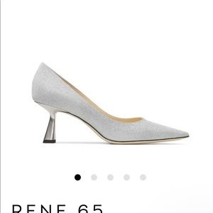 Jimmy Choo size 37.5 Rene Silver pump